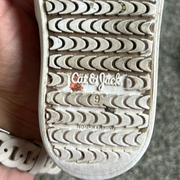 Cat & Jack toddler girl sparkle slip on tennis shoes size 9 - Picture 4 of 7